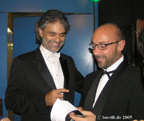 Oper Zuerich, nach dem Konzert, 31.10. 2005, Dank an Astrid!