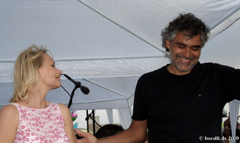 Teatro del Silenzio, 17. Juli 2009, Probe mit Sabina Cvilak, Foto copyright www.bocelli.de