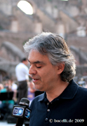 Rom, Kolosseum, 24. Mai 2009, Interviews, copyright www.bocelli.de