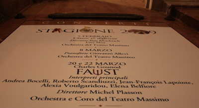 Palermo, Teatro Massimo, Mrz 09, Foto Bocelli.de