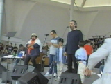 w�hrend der Proben zu Pavarotti & friends 25. 5. 2002
