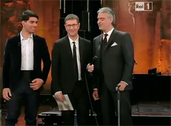 Sanremo 16.2.2013 mit Amos Bocelli